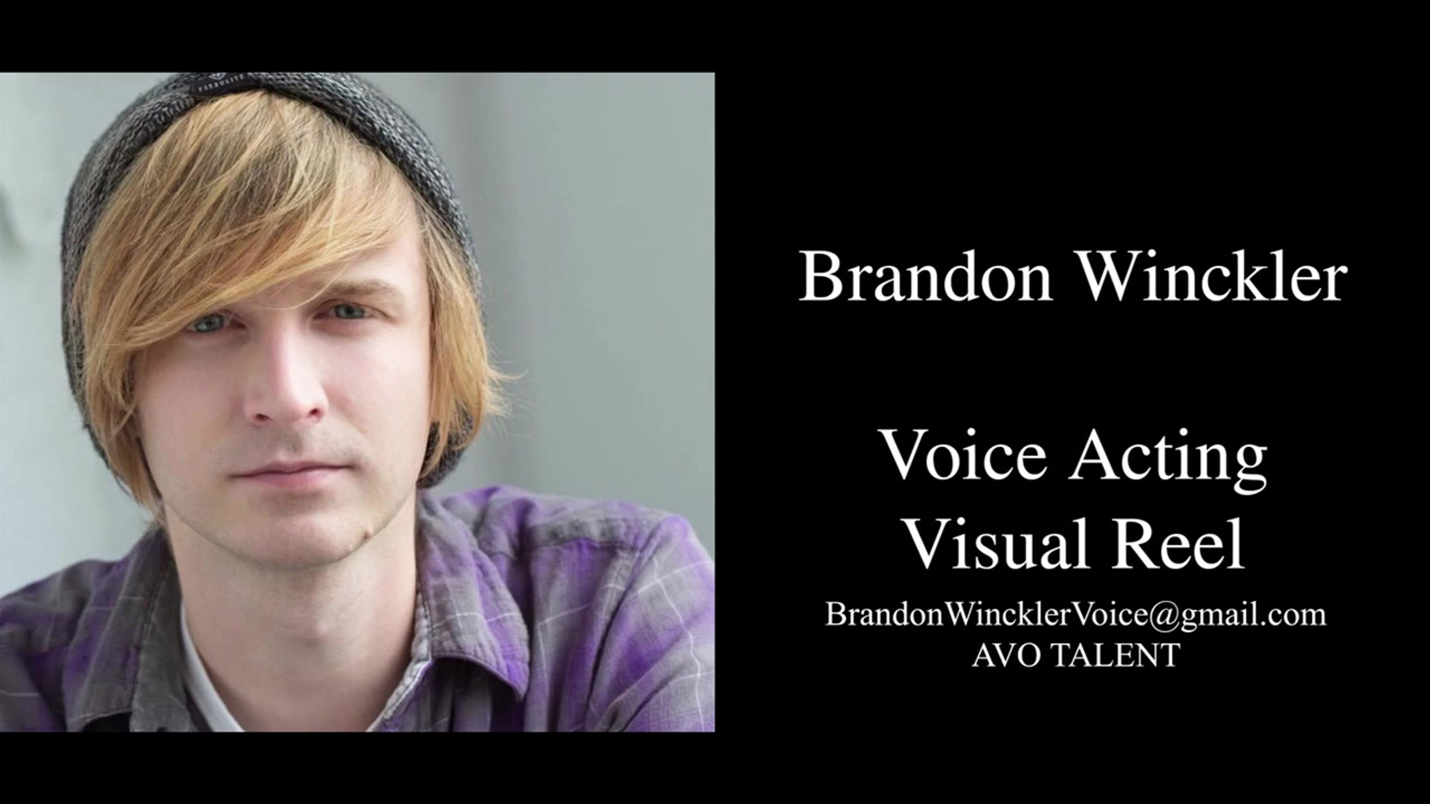 Brandon Winckler Voice Acting Visual Reel